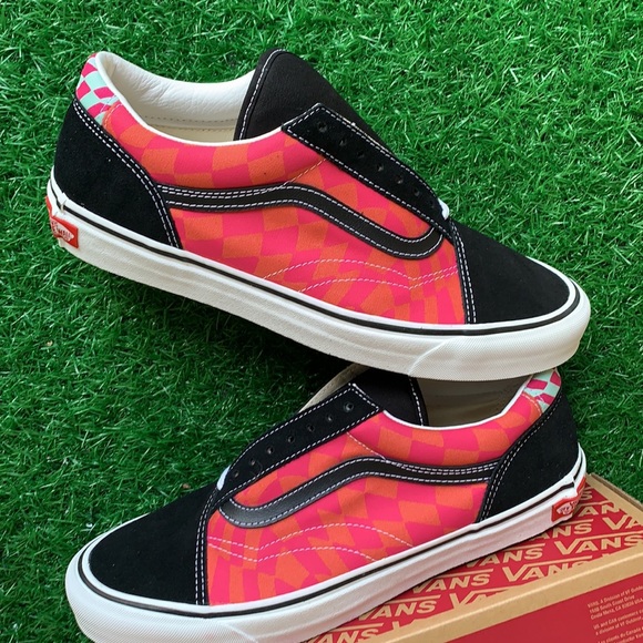 VANS OLD SKOOL TWIST WRAP CHECKER BLACK/CABARET MN - Picture 14 of 16